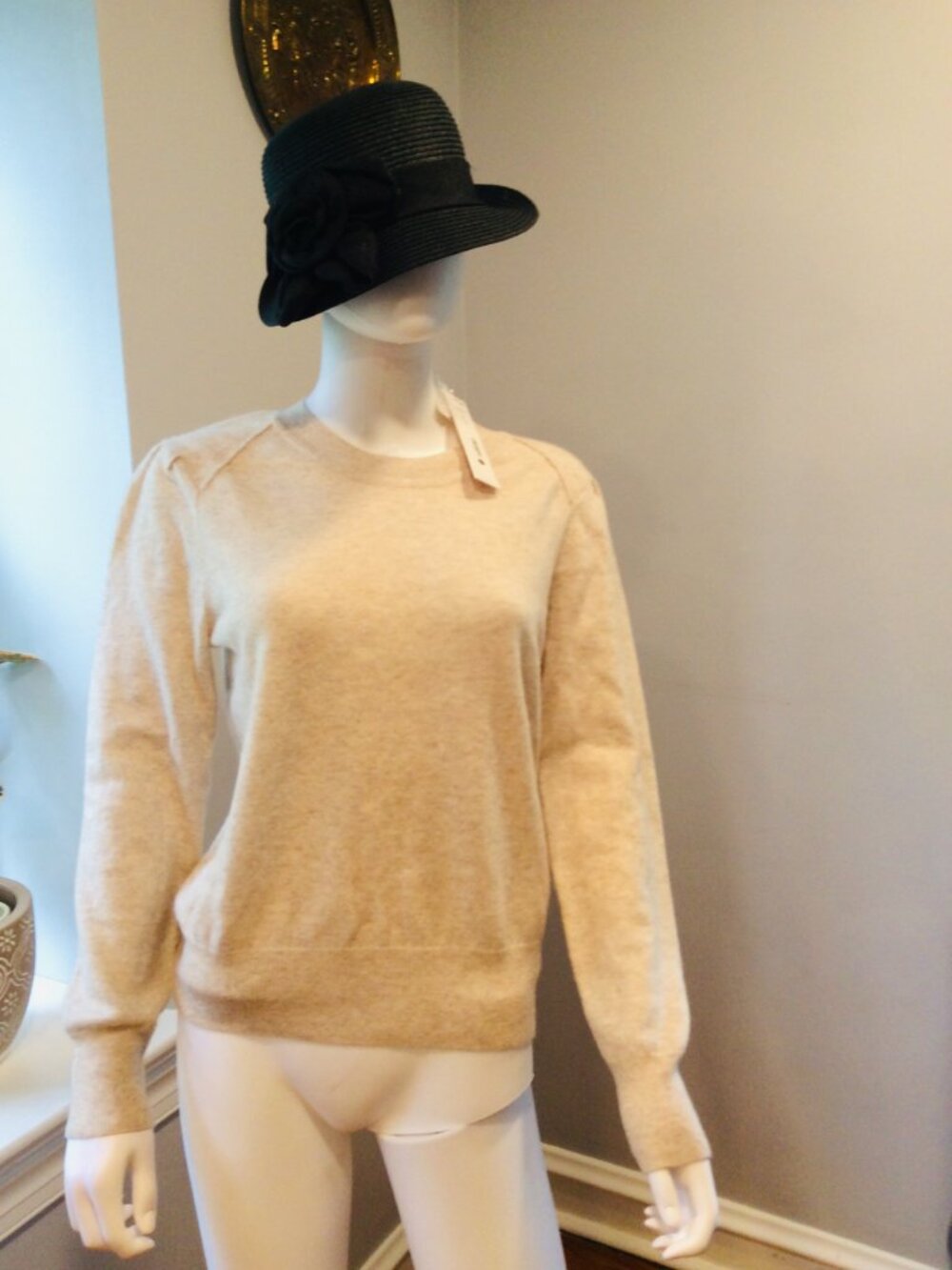 100% Cashmere Oatmeal Sweater Size Large L